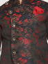 Boy's Maroon Woven Design Silk Blend Bandhgala Blazer